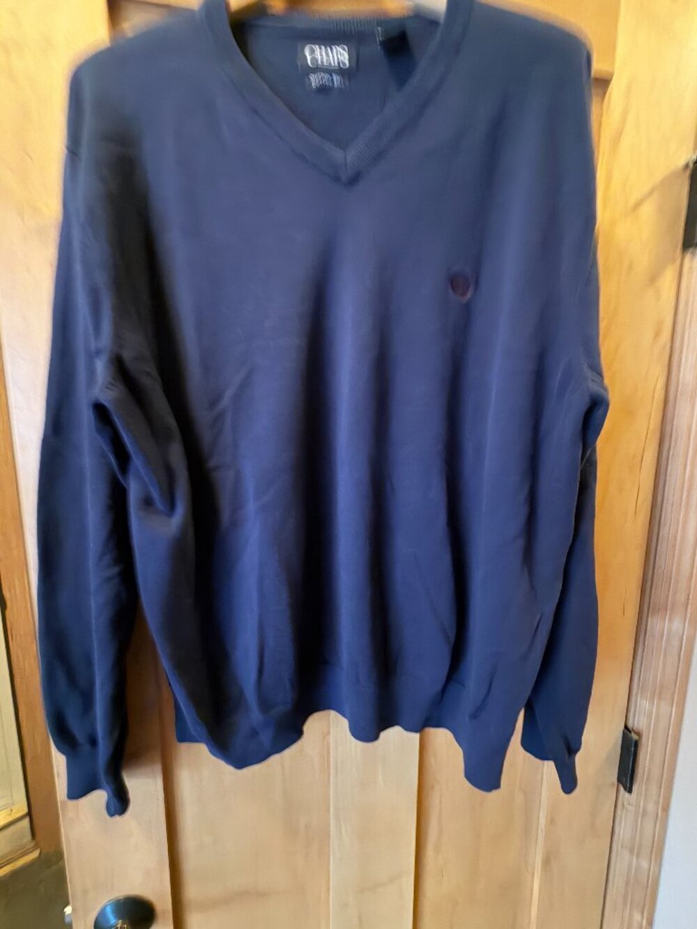 Chaps Men's Dark Navy Blue V Neck Sweater Size XXL